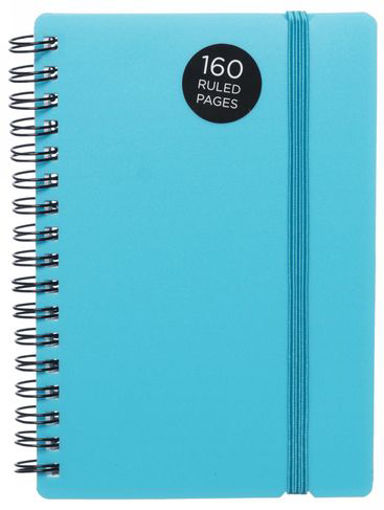 Picture of WHS A6 NOTEBOOK W/B PP RULED BLUE 160PGS